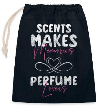 Note de parfum Parfum Parfum Spray - Sac cadeau en coton avec cordon (25 x 30 cm) - bleu marine - Devant