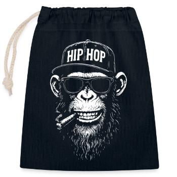 Hip Hop Chimp Cap Sunglasses - Closable cotton gift bag (25x30cm) - navy - Front