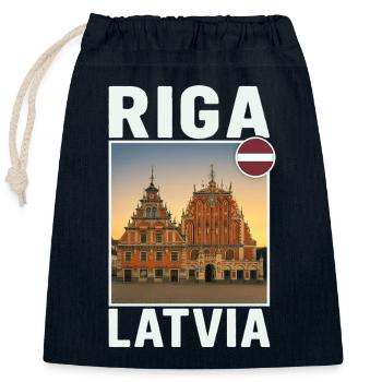 Riga Litauen - Verschließbarer Geschenkbeutel aus Baumwolle (25x30cm) - Navy - Vorne