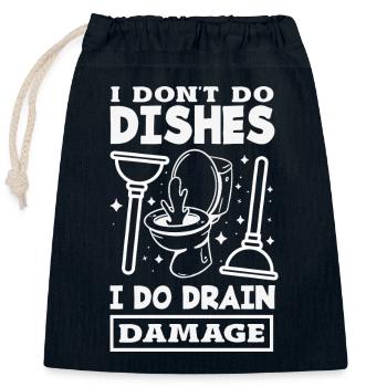 Toilettenverstopfungsmeister Lustiges - Verschließbarer Geschenkbeutel aus Baumwolle (25x30cm) - Navy - Vorne