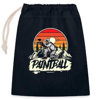 Paintball - Verschließbarer Geschenkbeutel aus Baumwolle (25x30cm) - Navy - Vorne