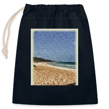 Meeresrauschen - Verschließbarer Geschenkbeutel aus Baumwolle (25x30cm) - Navy - Vorne