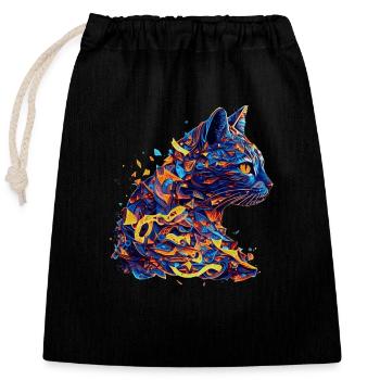 Vector kittens as beautiful eye-catching artwork - Closable cotton gift bag (25x30cm) - black - Front