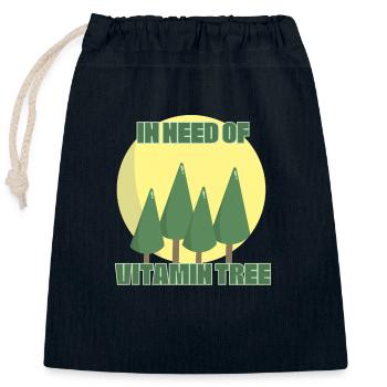 Vitamin Tree - Closable cotton gift bag (25x30cm) - navy - Front