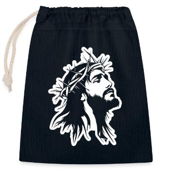 Jesus Christ Catholic Religion Christianity - Closable cotton gift bag (25x30cm) - navy - Front