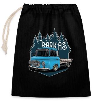 Voiture classique allemande // Illustration // Barkas - Sac cadeau en coton avec cordon (25 x 30 cm) - noir - Devant