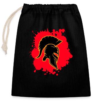 sparta blood - Verschließbarer Geschenkbeutel aus Baumwolle (25x30cm) - Schwarz - Vorne