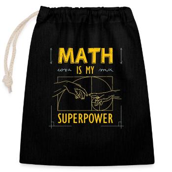 Fibonacci Nombre d’or Math Art Spirale - Sac cadeau en coton avec cordon (25 x 30 cm) - noir - Devant