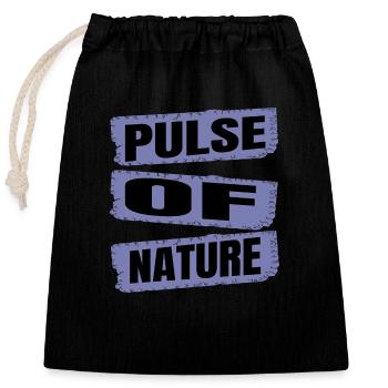 anniversaire apaisant rythme de coeur drôle - Sac cadeau en coton avec cordon (25 x 30 cm) - noir - Devant