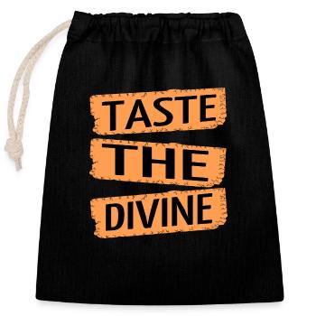 blagues heureuses idée de dictons drôles citation - Sac cadeau en coton avec cordon (25 x 30 cm) - noir - Devant