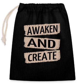 enlightenment quotes innovative ideas statement - Verschließbarer Geschenkbeutel aus Baumwolle (25x30cm) - Schwarz - Vorne