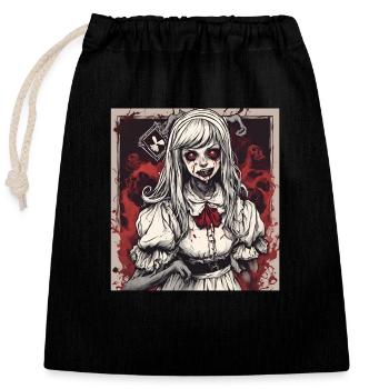 20240610 140106 XqrA8YOzD transformed 1 - Closable cotton gift bag (25x30cm) - black - Front