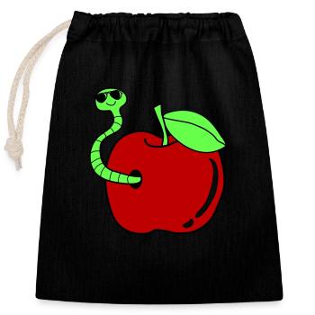 Worm Apple Sunglasses - Closable cotton gift bag (25x30cm) - black - Front