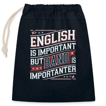 Design amusant pour les musiciens - Sac cadeau en coton avec cordon (25 x 30 cm) - bleu marine - Devant