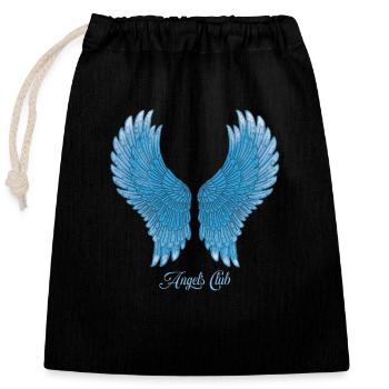 Angels Club - blau - Verschließbarer Geschenkbeutel aus Baumwolle (25x30cm) - Schwarz - Vorne