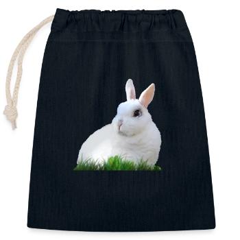 Kaninchen Hase Ostern Osterhase Tier Fauna - Verschließbarer Geschenkbeutel aus Baumwolle (25x30cm) - Navy - Vorne