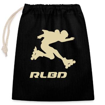 skater jump Rollerblader hell - Verschließbarer Geschenkbeutel aus Baumwolle (25x30cm) - Schwarz - Vorne