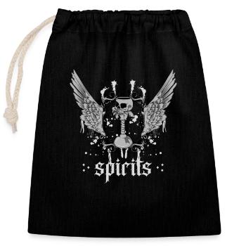 Gothic Spirits - Sac cadeau en coton avec cordon (25 x 30 cm) - noir - Devant