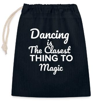 Dancing Dance Music - Closable cotton gift bag (25x30cm) - navy - Front