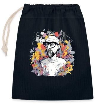 Markieren Sie den Maler - Verschließbarer Geschenkbeutel aus Baumwolle (25x30cm) - Navy - Vorne