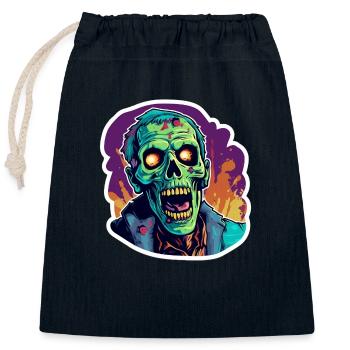 Zombie - Verschließbarer Geschenkbeutel aus Baumwolle (25x30cm) - Navy - Vorne