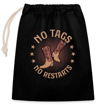 No Tags No Restarts Line Dance Country Music - Sac cadeau en coton avec cordon (25 x 30 cm) - noir - Devant