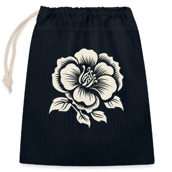 Ätherische Blüte - Verschließbarer Geschenkbeutel aus Baumwolle (25x30cm) - Navy - Vorne