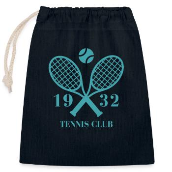 1932 Tennis Club - Closable cotton gift bag (25x30cm) - navy - Front