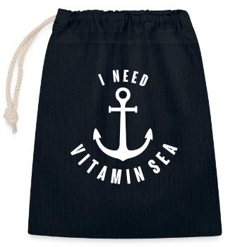 I need Vitamin Sea Anker Hell - Closable cotton gift bag (25x30cm) - navy - Front