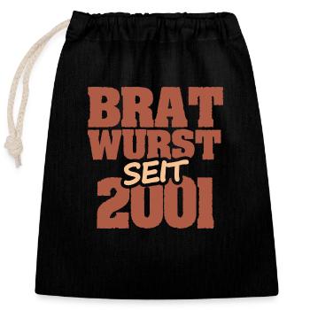 Barbecue 2001 - Closable cotton gift bag (25x30cm) - black - Front