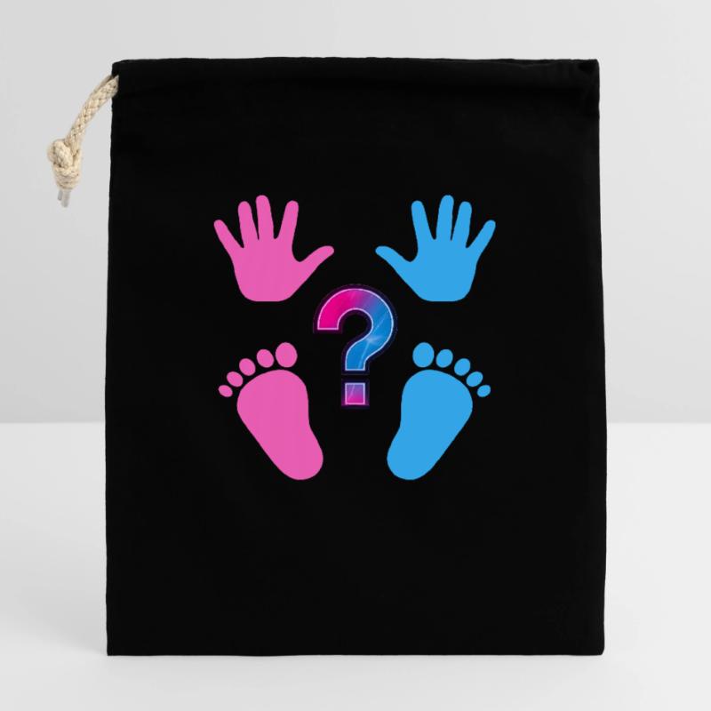 Mädchen oder Junge Verschließbarer Geschenkbeutel aus Baumwolle (25x30cm)