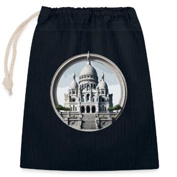 Basilique du Sacré Cœur - Verschließbarer Geschenkbeutel aus Baumwolle (25x30cm) - Navy - Vorne
