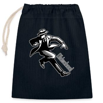 1930s Gentleman - Oldschool Design - Closable cotton gift bag (25x30cm) - navy - Front
