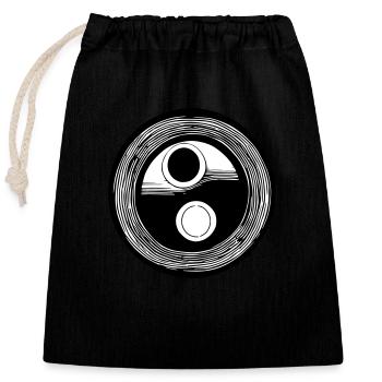 Yin Yang Signe Symbole Paix Bonheur Vecteur 12 - Sac cadeau en coton avec cordon (25 x 30 cm) - noir - Devant
