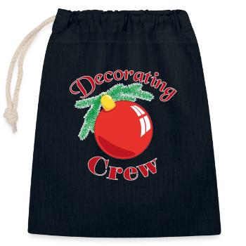 Decorating crew - Closable cotton gift bag (25x30cm) - navy - Front