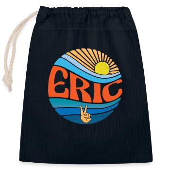 Eric Shirt Vintage Sunset Eric Groovy Tie Dye - Closable cotton gift bag (25x30cm) - navy - Front