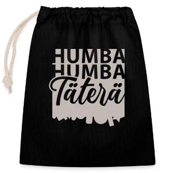 Humba Täterä - Verschließbarer Geschenkbeutel aus Baumwolle (25x30cm) - Schwarz - Vorne