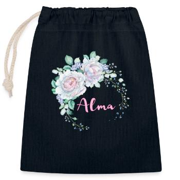 Für Alma - Verschließbarer Geschenkbeutel aus Baumwolle (25x30cm) - Navy - Vorne