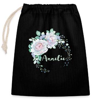 Für Annelie - Verschließbarer Geschenkbeutel aus Baumwolle (25x30cm) - Schwarz - Vorne