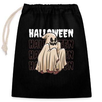 Halloween-Geschenk - Verschließbarer Geschenkbeutel aus Baumwolle (25x30cm) - Schwarz - Vorne