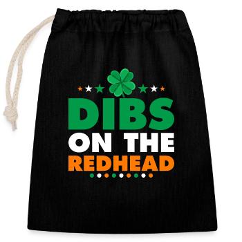 Dibs Sur La Rousse - Sac cadeau en coton avec cordon (25 x 30 cm) - noir - Devant
