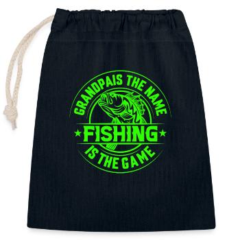 fisch, fisch, angeln, see, meer, angeln, fauna, exotisch - Verschließbarer Geschenkbeutel aus Baumwolle (25x30cm) - Navy - Vorne