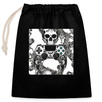 Manteau Bugi 2024/01 - Sac cadeau en coton avec cordon (25 x 30 cm) - noir - Devant
