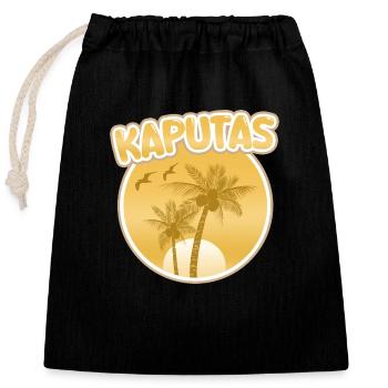 Kaputas comme jour férié - Sac cadeau en coton avec cordon (25 x 30 cm) - noir - Devant