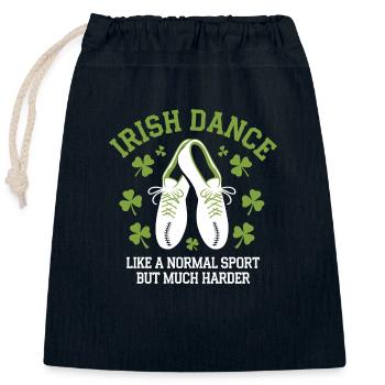 Die Kunst des Irish Dance - Verschließbarer Geschenkbeutel aus Baumwolle (25x30cm) - Navy - Vorne
