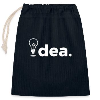 technology - Closable cotton gift bag (25x30cm) - navy - Front