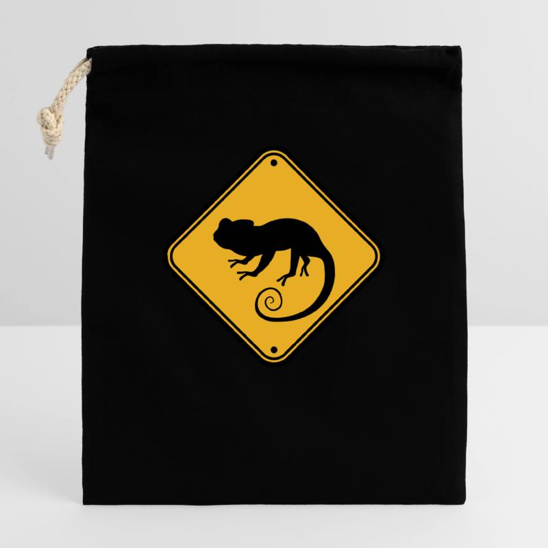 shield note caution warning caution danger con Closable cotton gift bag (25x30cm)