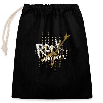 Musique - Sac cadeau en coton avec cordon (25 x 30 cm) - noir - Devant