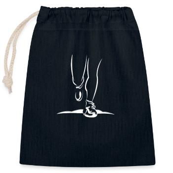 Jogging Jogger Sport - Closable cotton gift bag (25x30cm) - navy - Front