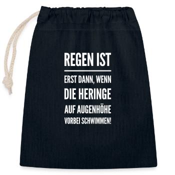 North Sea T-Shirt Moin North German Gift Idea - Closable cotton gift bag (25x30cm) - navy - Front
